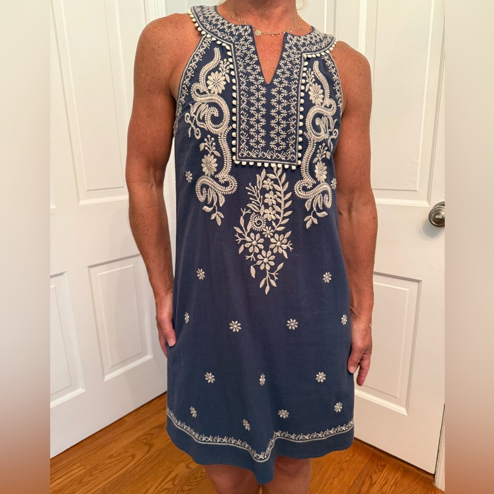 THML Embroidered Mini Dress